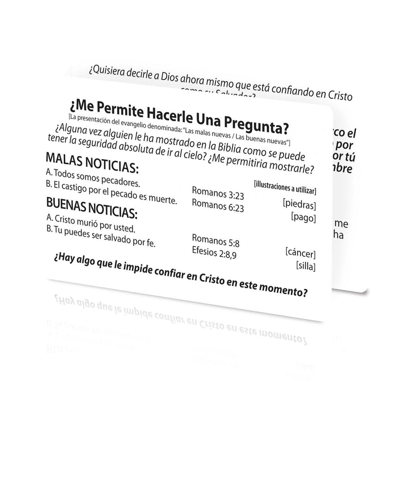 ¿Me Permite Hacerle una Pregunta? Tarjeta de Bolsillo / May I Ask You a Question? - Pocket Card (Spanish)