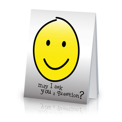May I Ask You a Question? - Yellow Smiley Face (25 Pack)